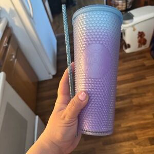 Starbucks Iridescent Purple and Blue Textured Tumbler